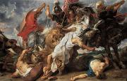 Peter Paul Rubens TheLion Hunt (mk01) Sweden oil painting artist